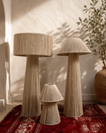 Burlap floor lamps (Set of 3)