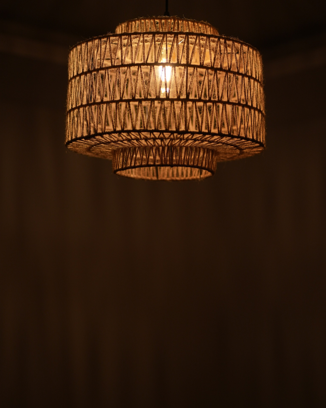 Burlap ceiling lamp CL-04