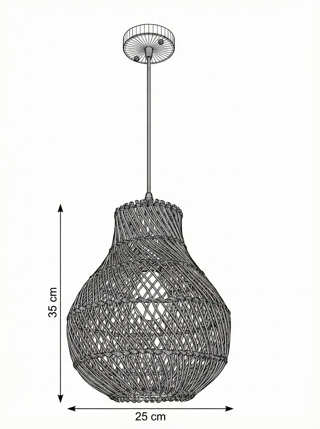 Bamboo Ceiling Lamp BCL-07