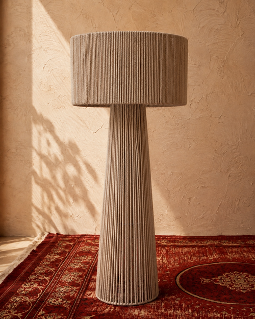 Burlap floor lamps (Set of 3)