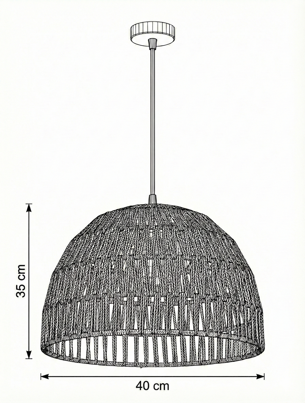Burlap ceiling Lamp CL-02