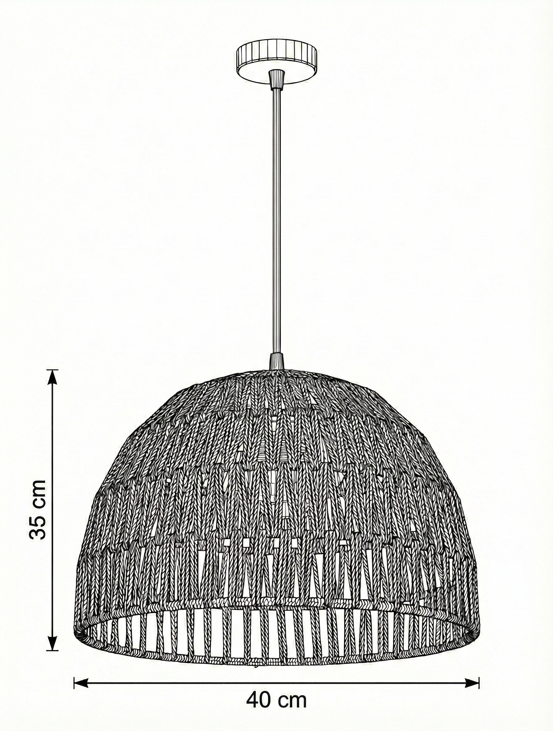 Burlap ceiling Lamp CL-02