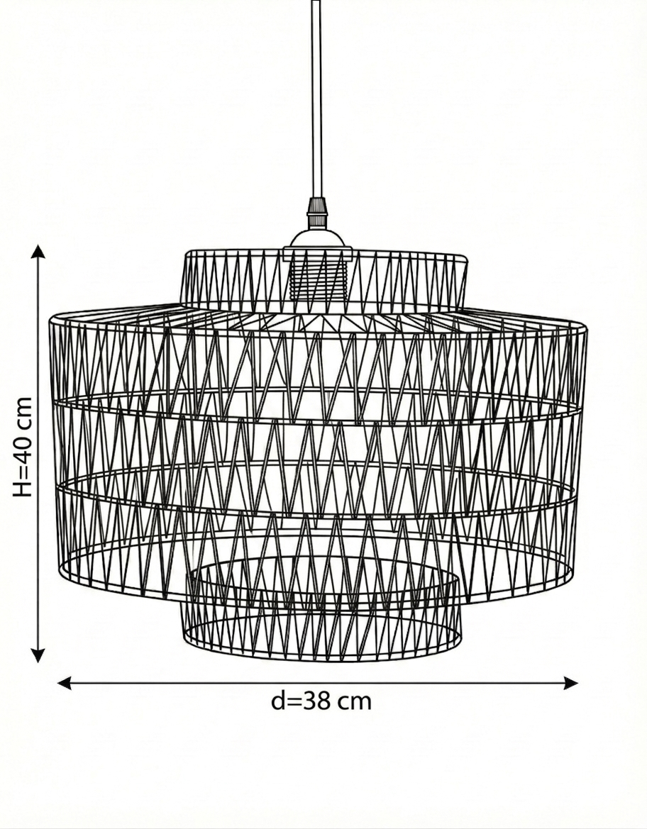 Burlap ceiling lamp CL-04