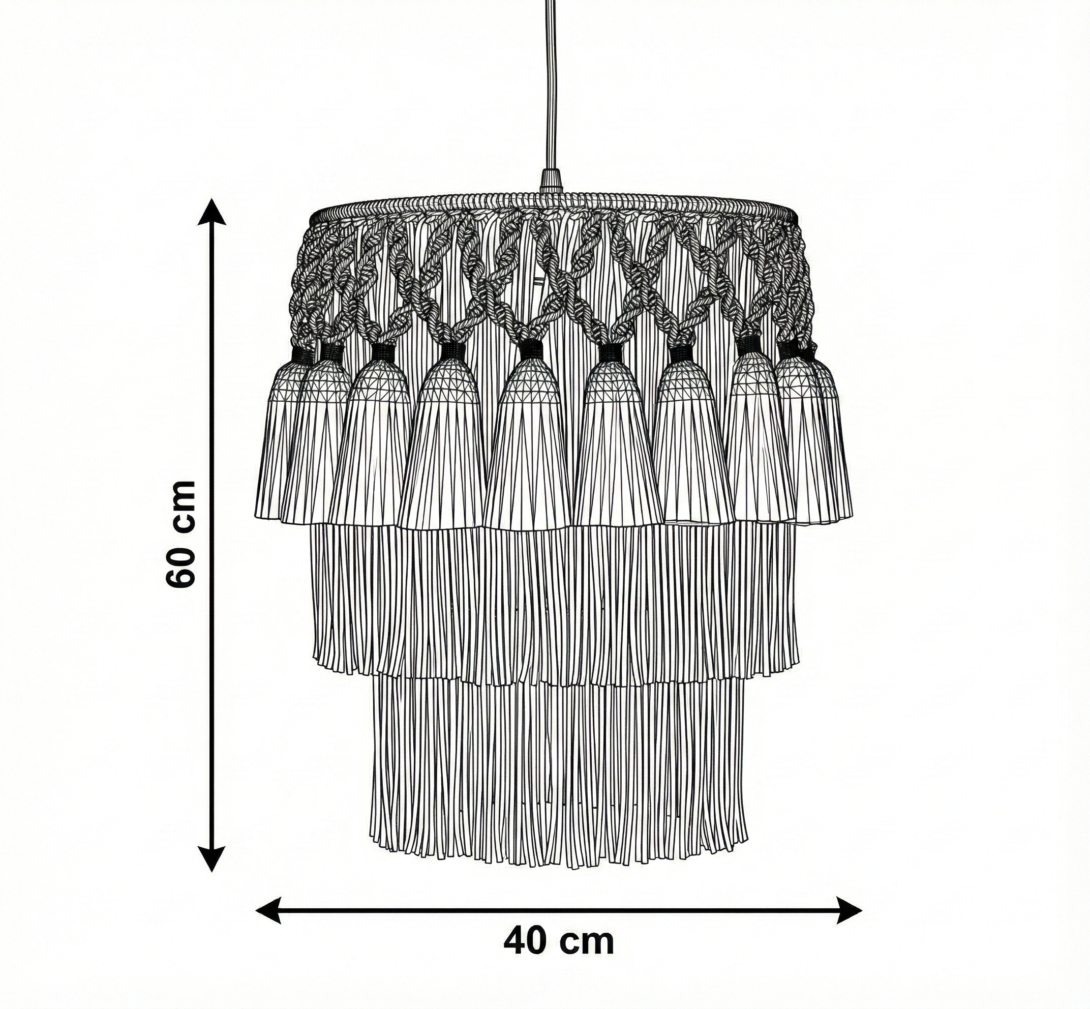 Makrami ceiling lamp CL-06