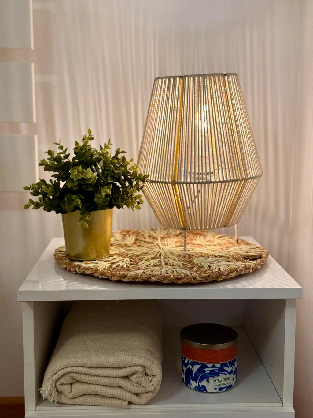 Burlap Table Lamp TL-02