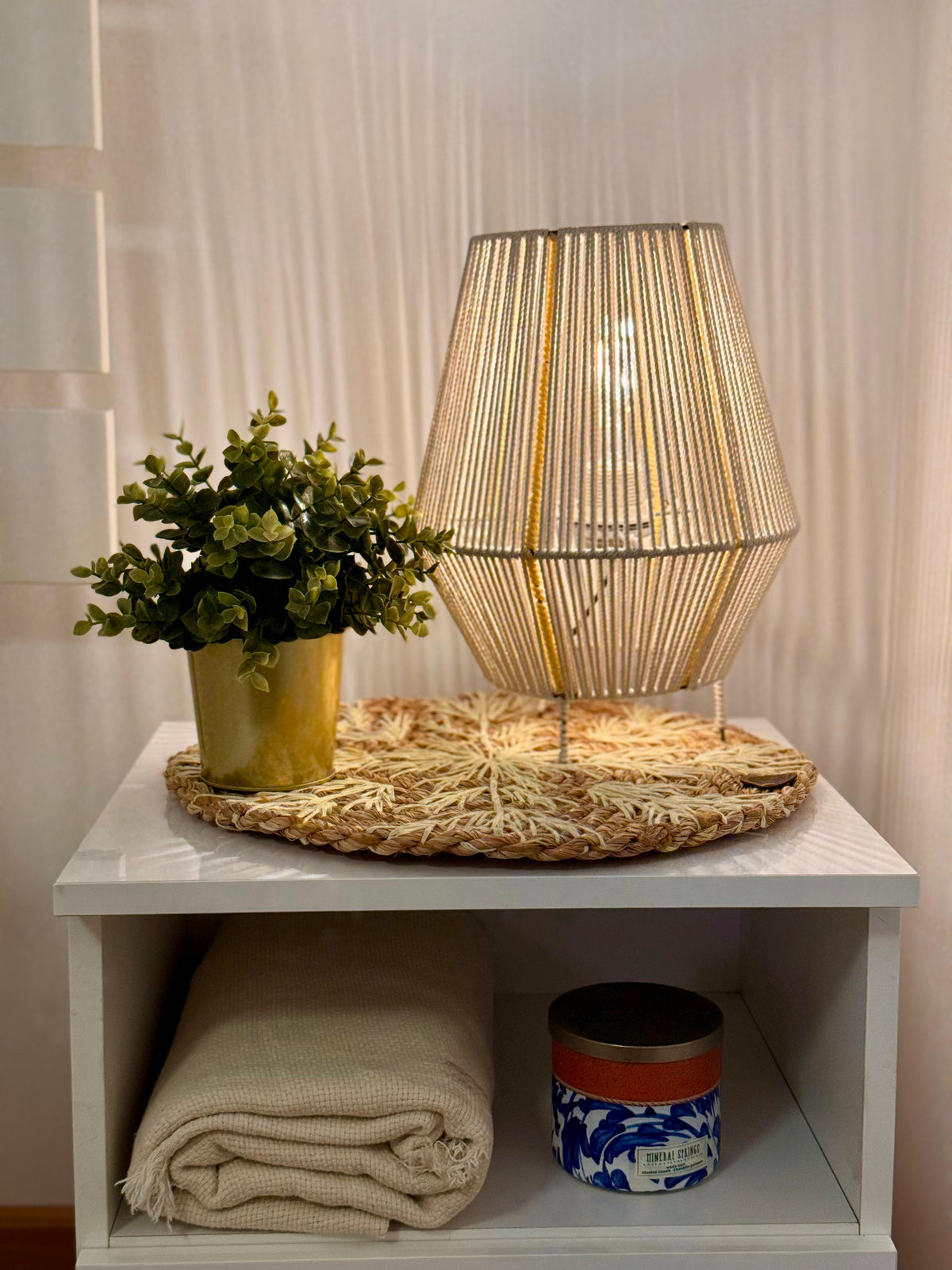 Burlap Table Lamp TL-02